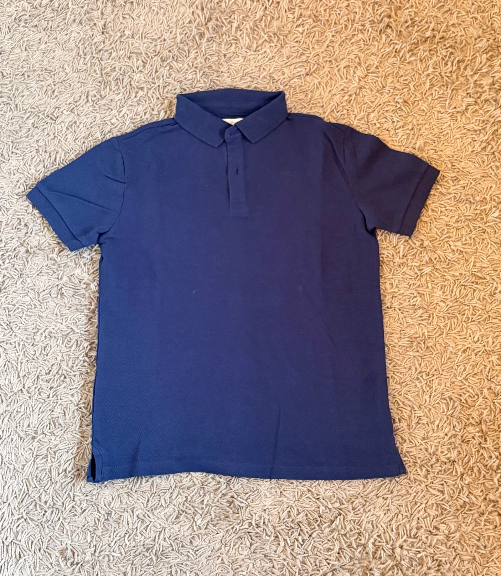 Polo básico azul marino Zara